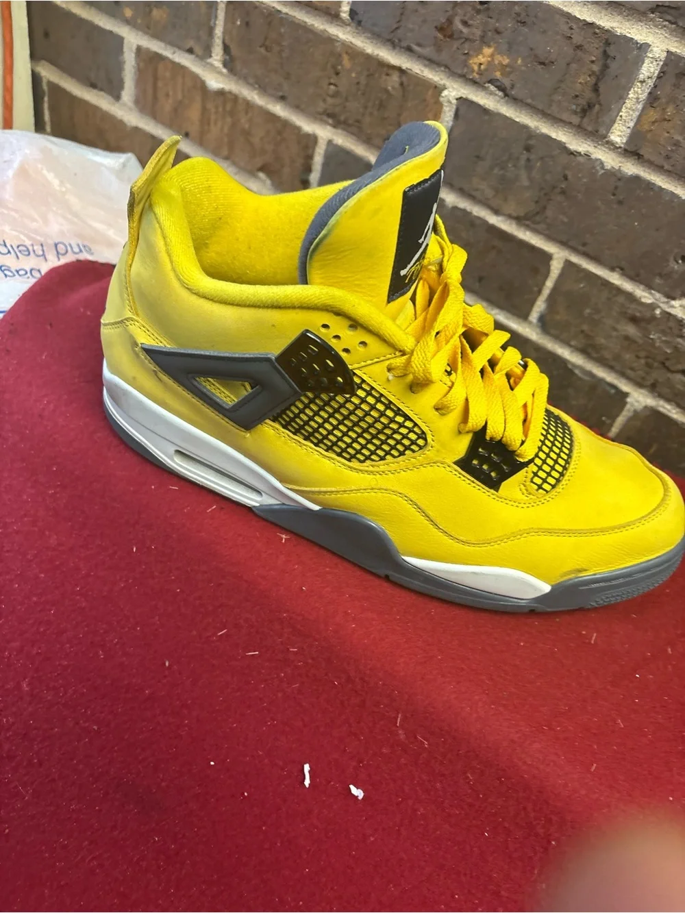 Jordan Bright Yellow and Gray Retro Sneakers